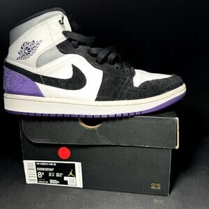 Size 8.5 - Air Jordan 1 Mid SE Varsity Purple 2020 Men's Sneakers - Ships Now
